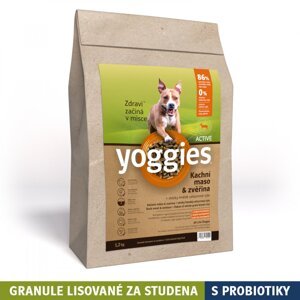 1,2kg Yoggies Active Kachní maso&zvěřina, granule lisované za studena s probiotiky