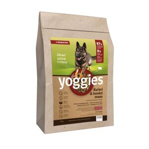 2kg Yoggies Kuřecí&hovězí maso, granule lisované za studena s probiotiky