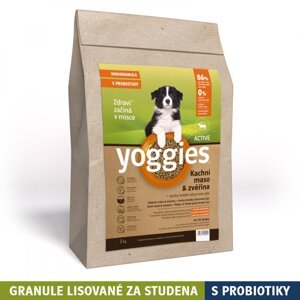 2kg Yoggies Active Kachní maso&zvěřina, minigranule lisované za studena s probiotiky