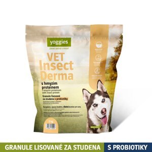 2kg Yoggies VET Insect Derma s hmyzím proteinem, granule lisované za studena s probiotiky