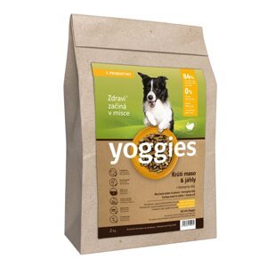 2kg Yoggies Krůtí maso&jáhly, granule lisované za studena s probiotiky