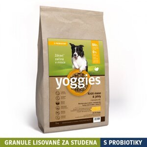 5kg Yoggies Krůtí maso&jáhly, granule lisované za studena s probiotiky