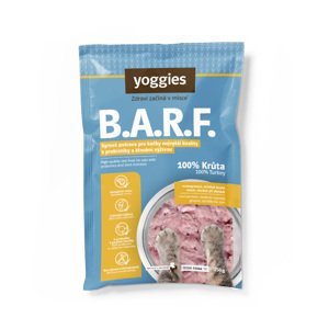 1,5kg Yoggies B.A.R.F. 100% Krůtí komplet s pivovar. kvasnicemi a konopným olejem s probiotiky a kloubní výživou