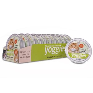 12x85g Yoggies mistička pro kočky s kuřecím masem a želé omáčkou