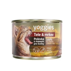 185g Yoggies Polévka pro kočky – Tele & mrkev