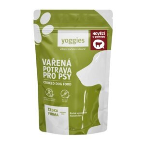 650g Yoggies Vařená potrava pro psy – hovězí maso s quinoou a kloubní výživou