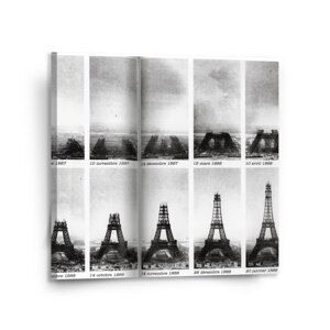 Obraz Eiffelova věž stavba - 110x110 cm