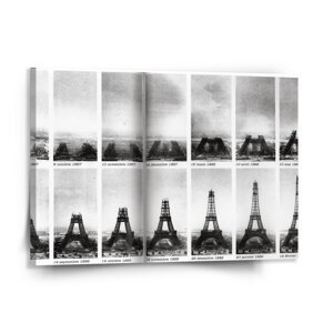 Obraz Eiffelova věž stavba - 150x110 cm