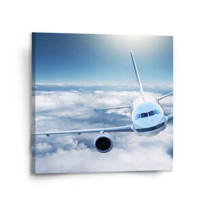 Obraz Letadlo v oblacích - 110x110 cm