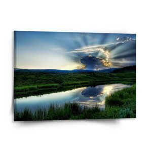 Obraz Mrak nad řekou - 150x110 cm