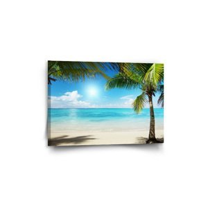 Obraz Pláž s palmami - 60x40 cm