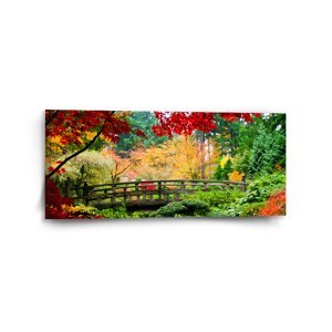 Obraz Most v parku - 110x50 cm