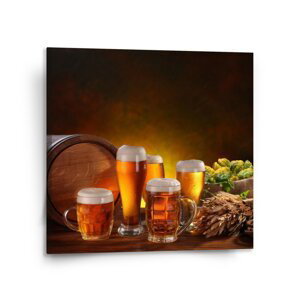Obraz Sklenice s pivem - 110x110 cm