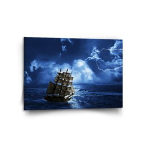 Obraz Loď v bouřce - 120x80 cm