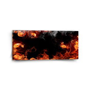 Obraz Červený oheň - 110x50 cm