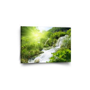 Obraz Kaskádovitý vodopád - 60x40 cm
