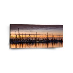 Obraz Večerní přístav - 110x50 cm