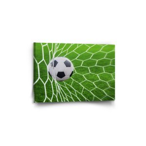 Obraz Fotbalový míč v bráně - 60x40 cm