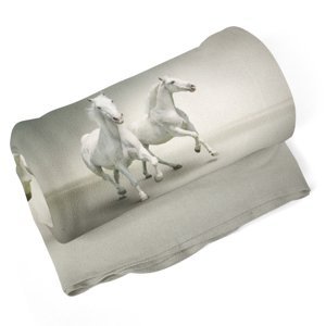 Deka Dva bílí koně - 150x120 cm