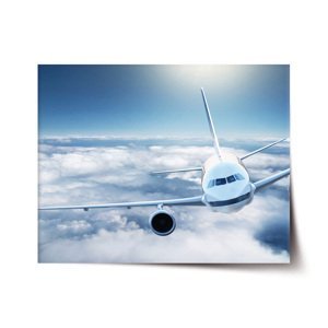 Plakát Letadlo v oblacích - 90x60 cm