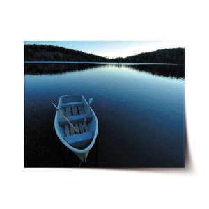 Plakát Loďka na jezeře - 90x60 cm