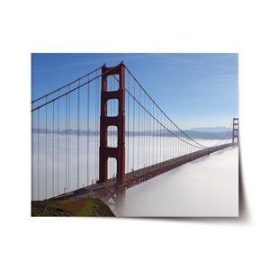 Plakát Golden Gate v mlze - 90x60 cm