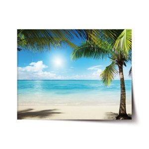 Plakát Pláž s palmami - 60x40 cm