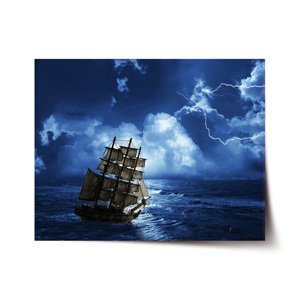 Plakát Loď v bouřce - 120x80 cm
