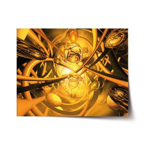 Plakát Žlutá abstrakce - 90x60 cm