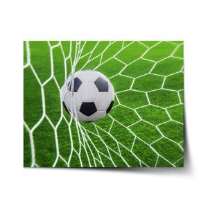 Plakát Fotbalový míč v bráně - 60x40 cm