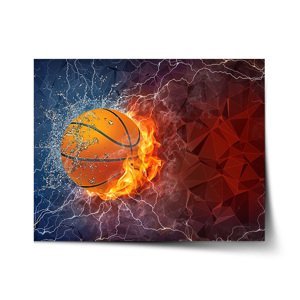 Plakát Basketbalový míč - 120x80 cm