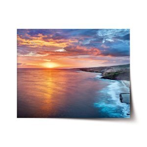 Plakát Západ slunce nad mořem - 90x60 cm