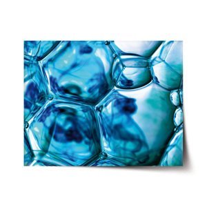 Plakát Modré bubliny - 90x60 cm