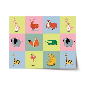 Plakát Zvířátka ze Zoo - 60x40 cm
