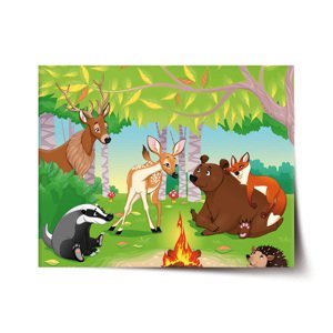Plakát Lesní zvířátka 2 - 90x60 cm