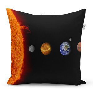 Polštář Planety a slunce - 40x40 cm