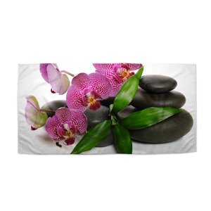 Ručník Orchideje a kameny - 70x140 cm