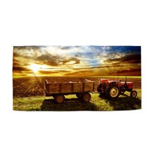 Ručník Traktor s vlečkou - 50x100 cm