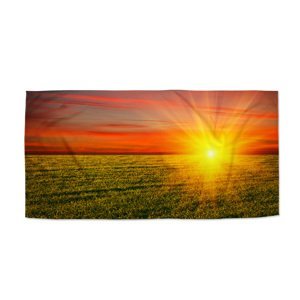 Ručník Západ slunce nad loukou - 70x140 cm