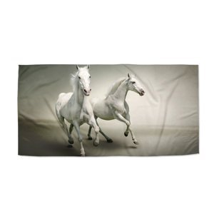 Ručník Dva bílí koně - 50x100 cm