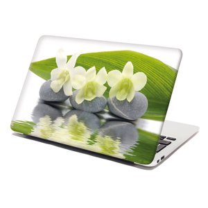 Samolepka na notebook Bílá orchidej - 38x26 cm