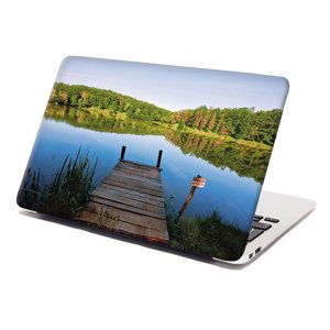 Samolepka na notebook Molo na jezeře - 38x26 cm
