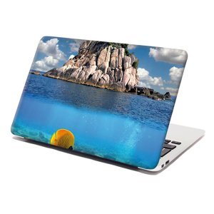 Samolepka na notebook Skála v moři - 29x20 cm