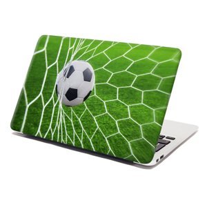 Samolepka na notebook Fotbalový míč v bráně - 38x26 cm