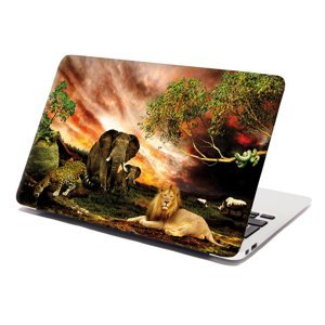 Samolepka na notebook Zvířata ze Sahary - 29x20 cm
