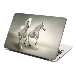 Samolepka na notebook Dva bílí koně - 38x26 cm
