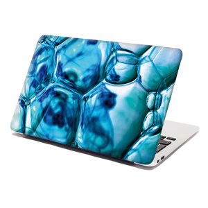 Samolepka na notebook Modré bubliny - 29x20 cm