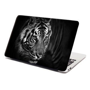 Samolepka na notebook Černobílý tygr - 38x26 cm