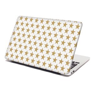 Samolepka na notebook Zlaté hvězdy - 38x26 cm