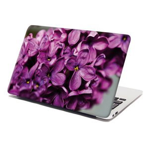 Samolepka na notebook Fialové květy - 38x26 cm